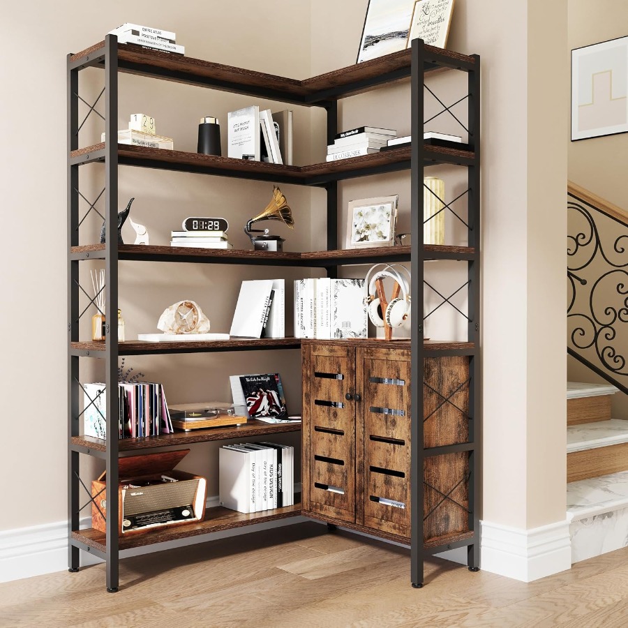 Storage - Estante de canto com 6 prateleiras