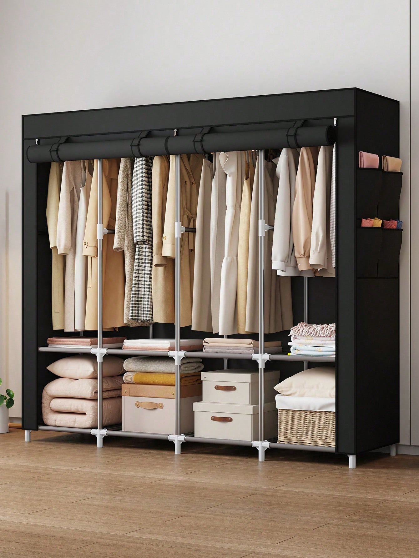 Wardrobe Closet Portable Fabric Cover - Grande Guarda-Roupa Portátil Moderno em Tecido
