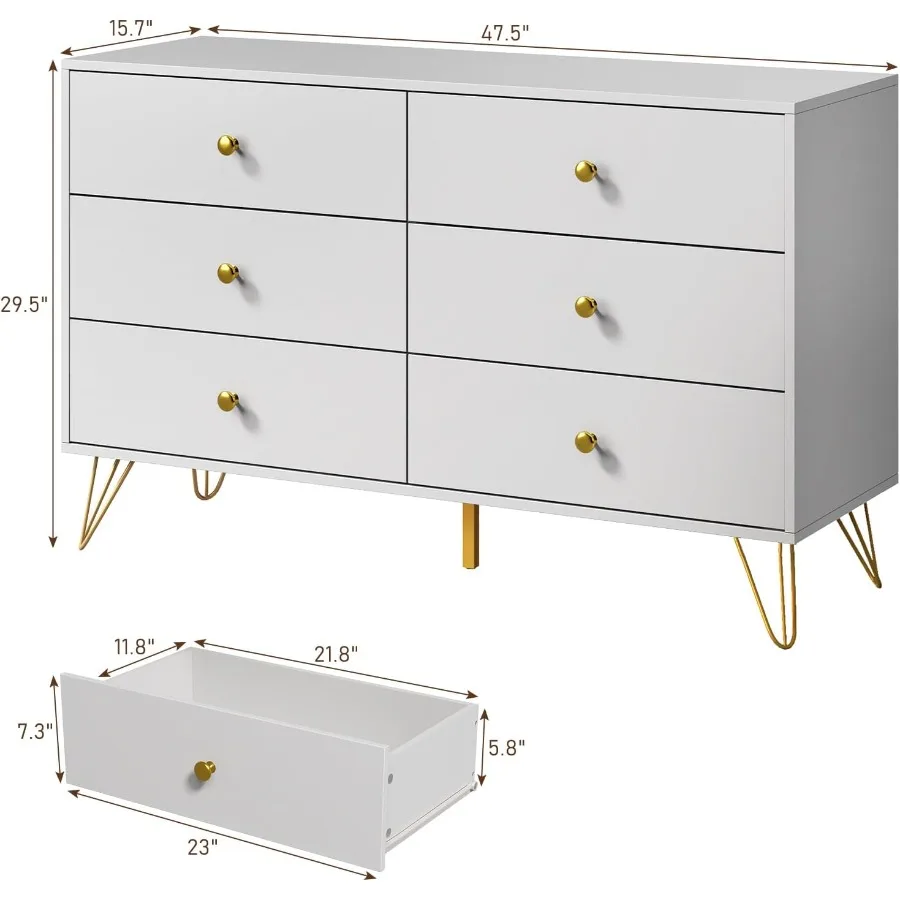 Cômoda branca com 6 gavetas e  - Storage avaliação e preço