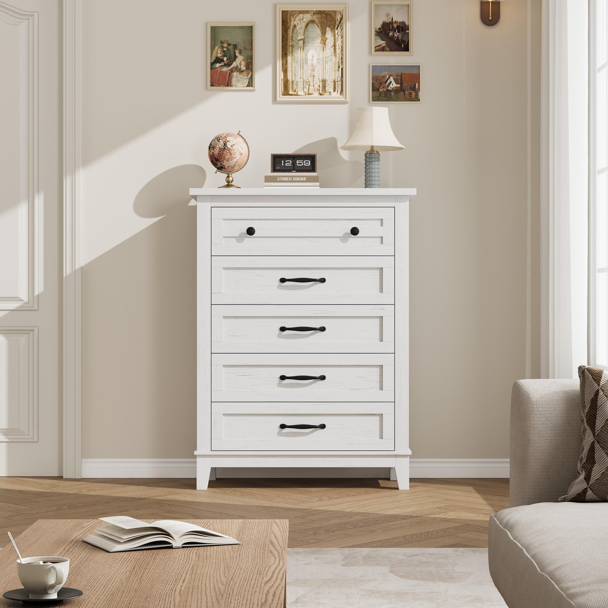 Cômoda vertical alta com 5 gav - Bedroom Furniture avaliação e preço