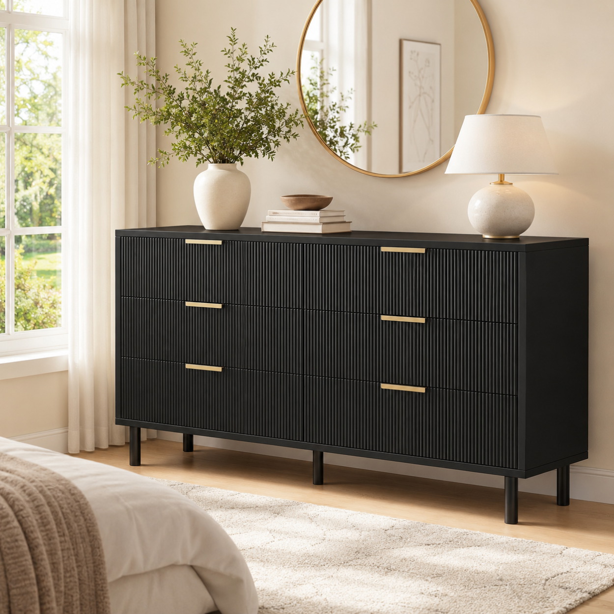 Cômoda com 6 Gavetas e Pernas  - Bedroom Furniture avaliação e preço