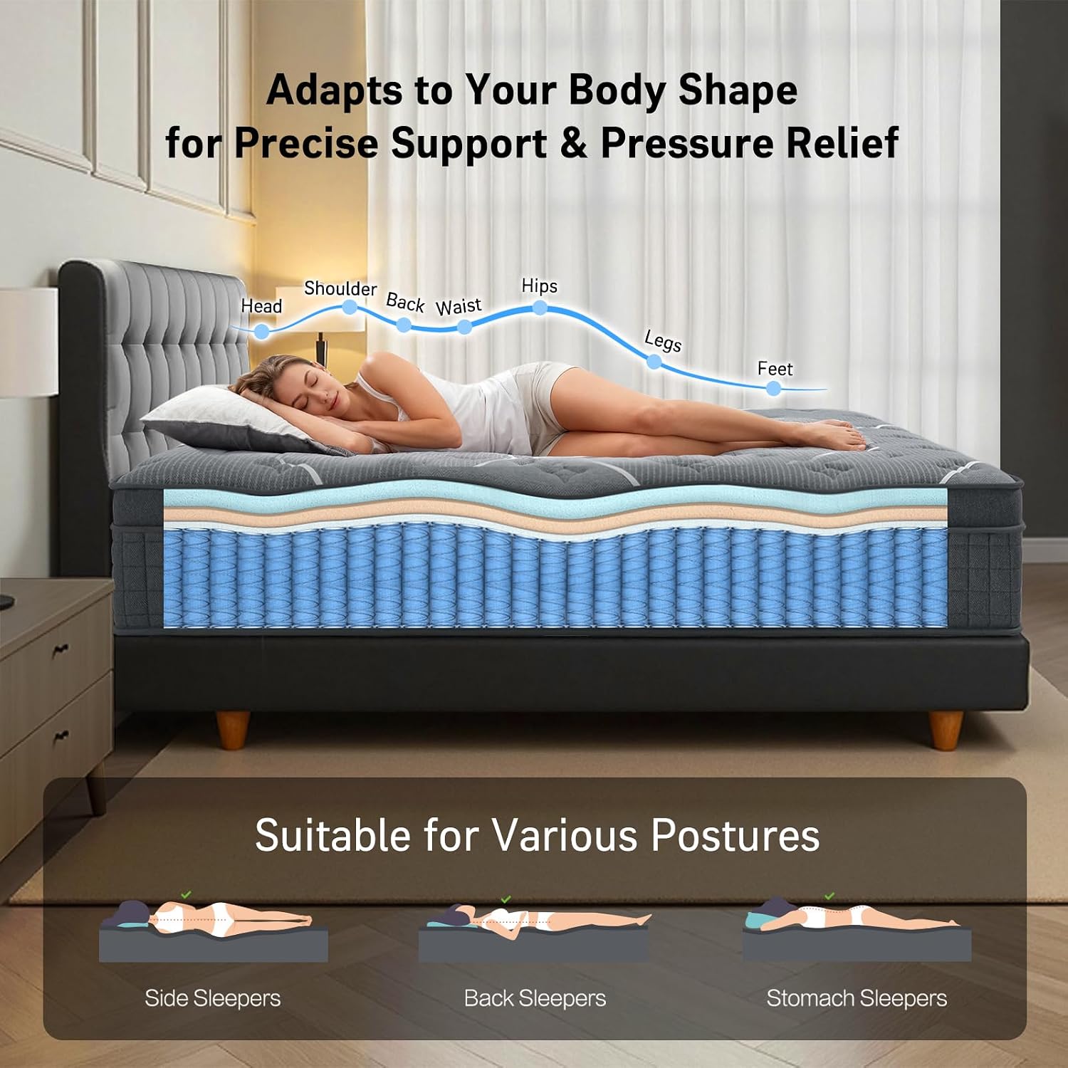 Colchão Queen, Colchões Queen  - Memory Foam Mattress In A Box Queen avaliação e preço