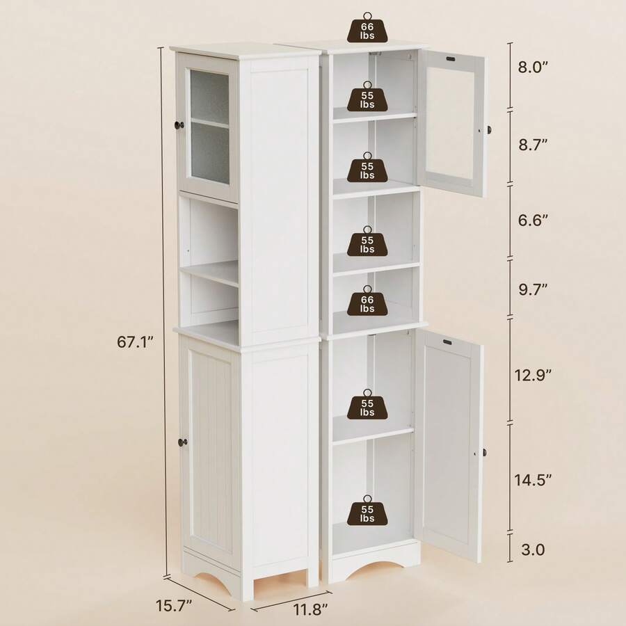 Armário de banheiro com portas - Storage avaliação e preço